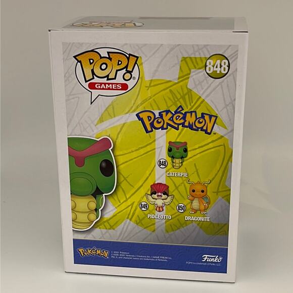 Funko Pop! Games Pokemon Caterpie Vinyl #848 Figure - Picture 4 of 4